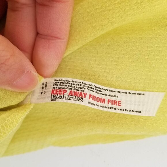 NEW Intimately Free Deep V-Neck Lace Yellow Top XS - Picture 11 of 11